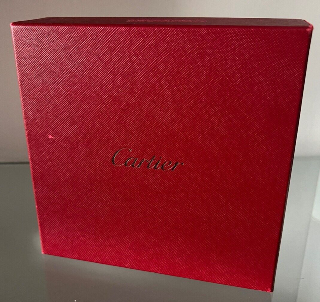 🔴 CARTIER Schmuckkästchen, rote Innenausstattung, 18 x 18 x 7 cm 