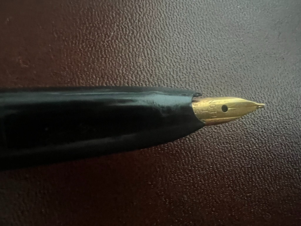 Columbus Stylo-Plume Stylo à Plume Bureau 12 Piston Plaqué Or Vintage