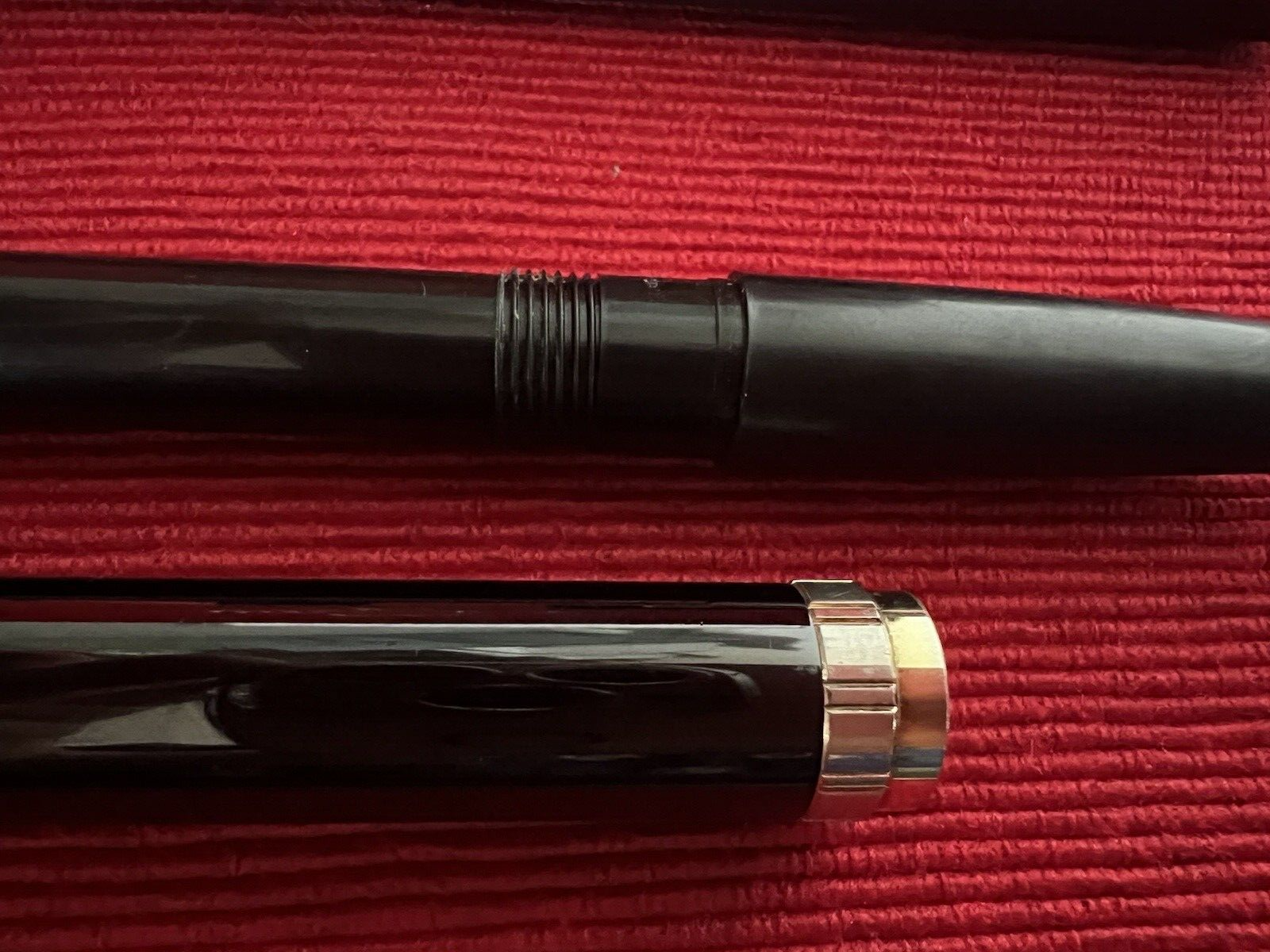 🔴 PENTEL Excalibur Kugelschreiber, schwarzer Lack, mit Anleitung und Etui 