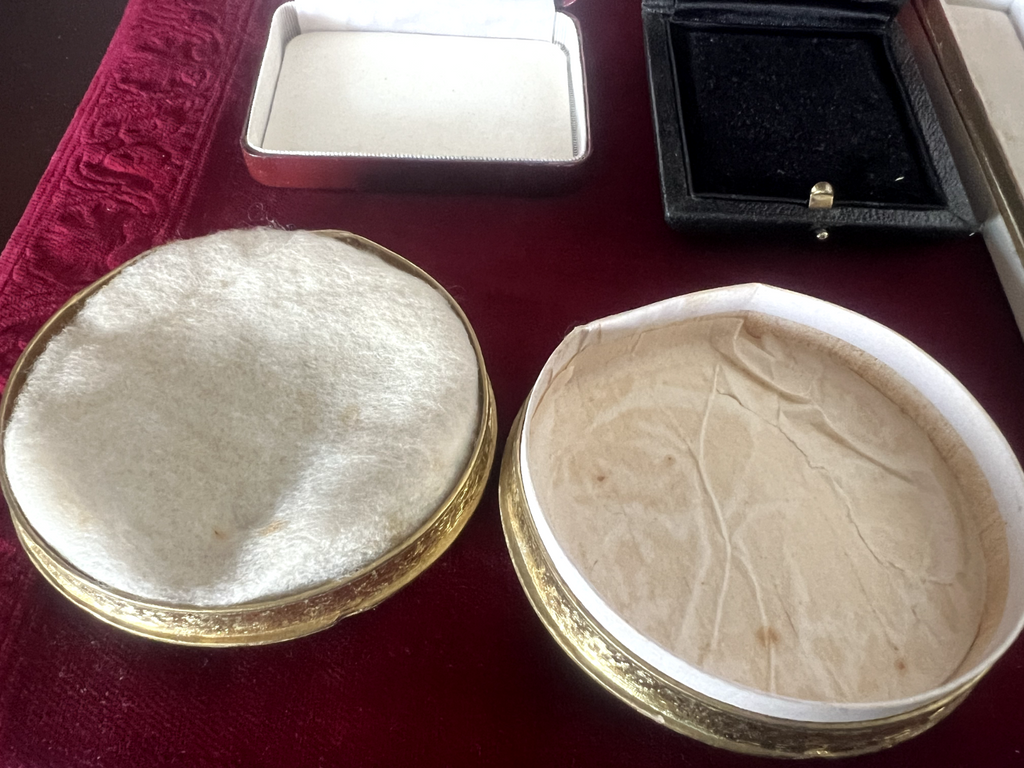 🔴 Scatole gioielli ciondoli orecchini astucci custodia lotto 4 PEZZI vintage