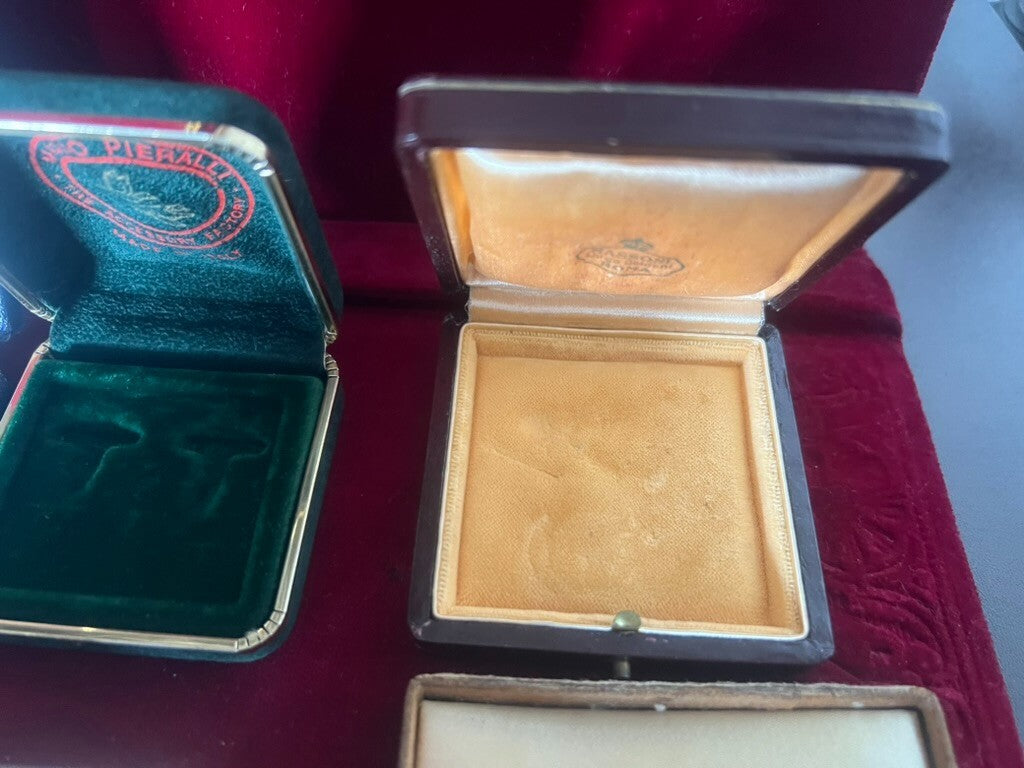 Boîtes Bijoux Cas Münzetuis Münzetui Cas Lot 6 Pièces Vintage 