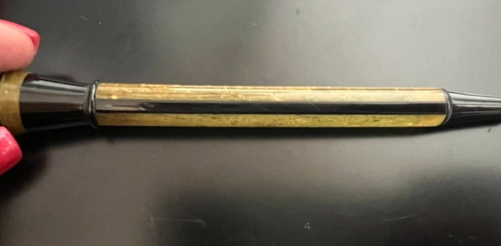 🔴 BOHLER 140 mechanical pencil, marbled resin and vintage SCRIVE lines 