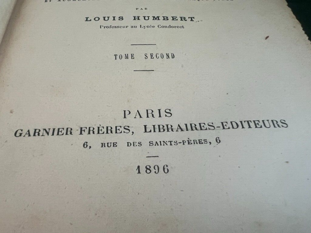 Livre Théâtre D'Aristophane En Lingua Français 2 Toma Antique Del 1896 