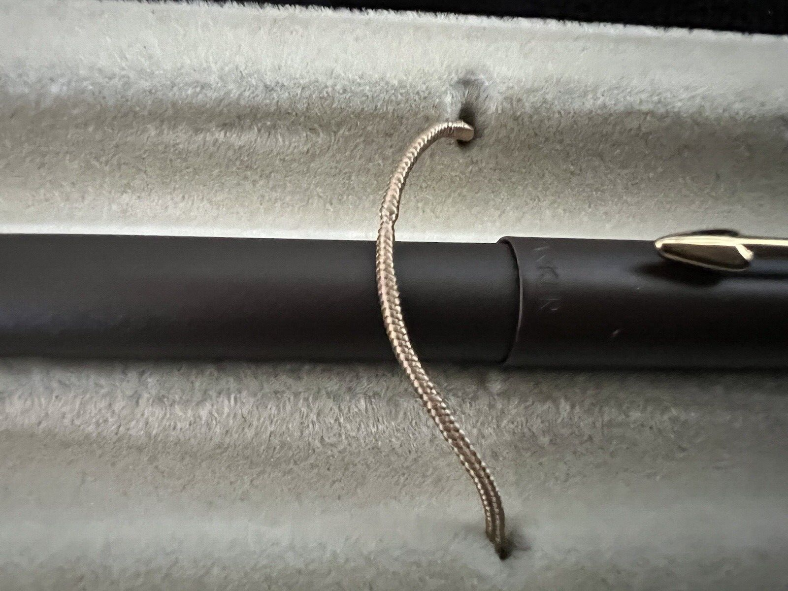 🔴 PARKER penna sfera lacca marrone con profili dorati scrive astuccio vintage