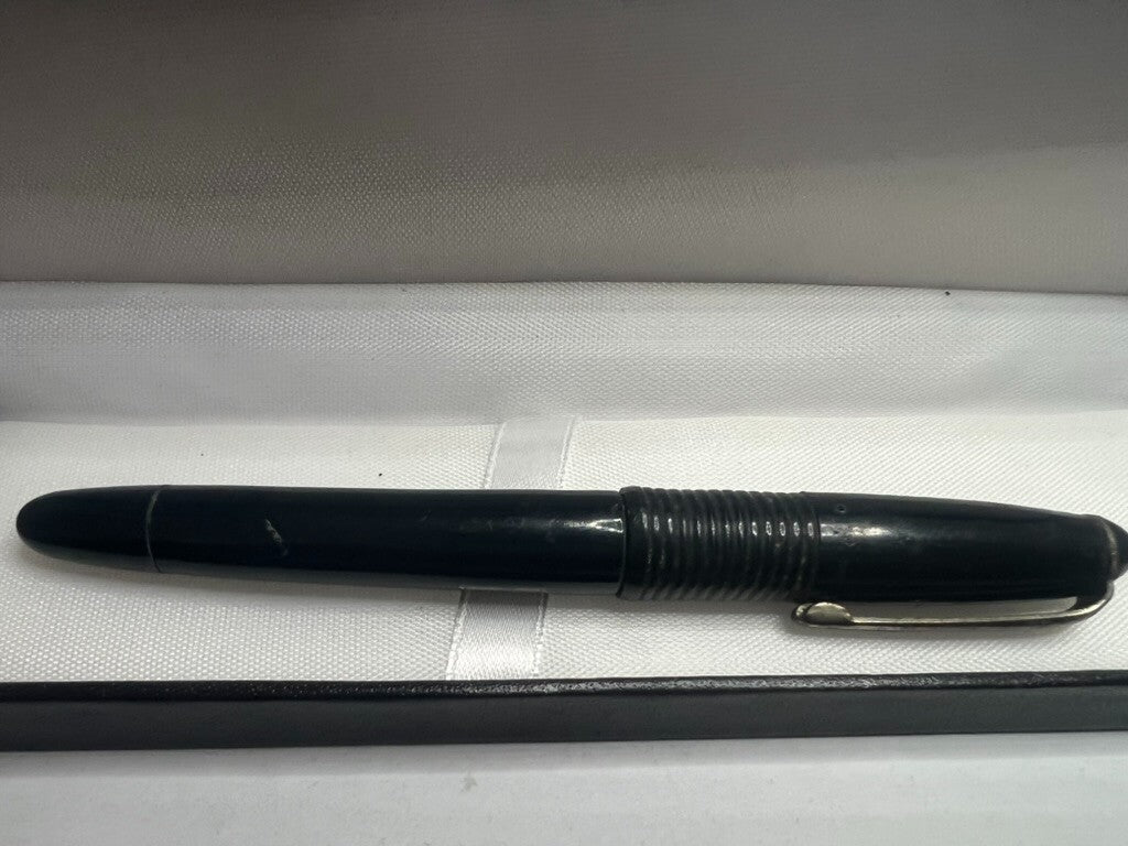 Liberty Pen Fountain Pen Black With Power Button Bottom Marking Vintage 1950