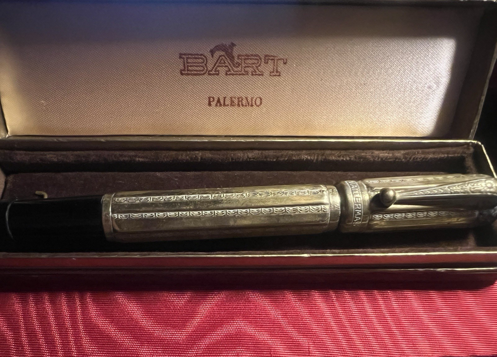 🔴 VAITERMASS penna stilografica retrattile pennino ORO 14KT vintage