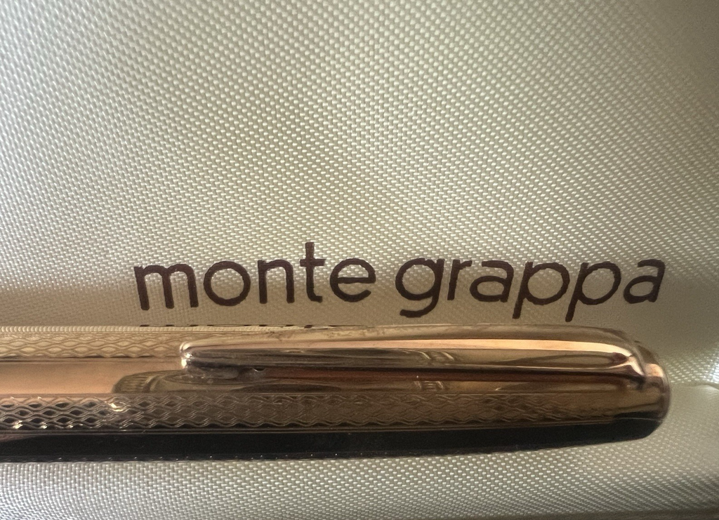 Montegrappa Pen Fountain Pen Wrap Skort Short Piston Pen Gold 14KT (M) Vintage
