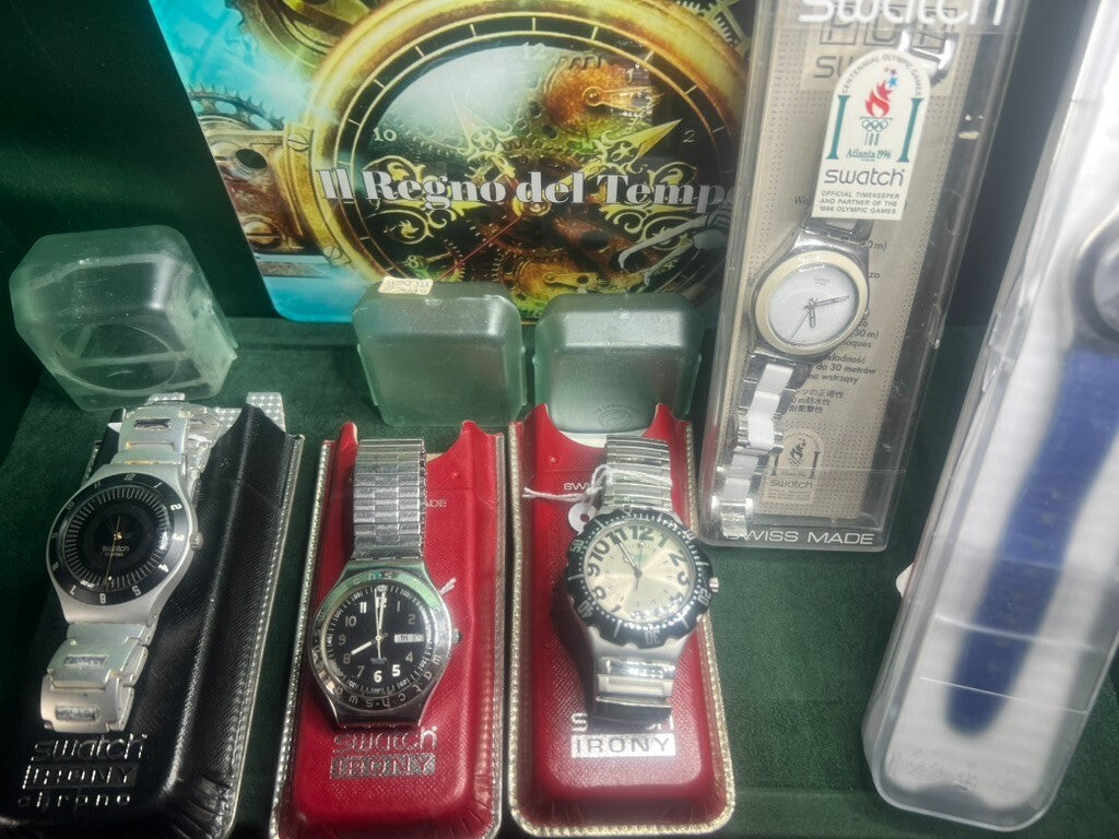 🔴 SWATCH orologi polso uomo donna IRONY quarzo funzionanti LOTTO 5 orologi