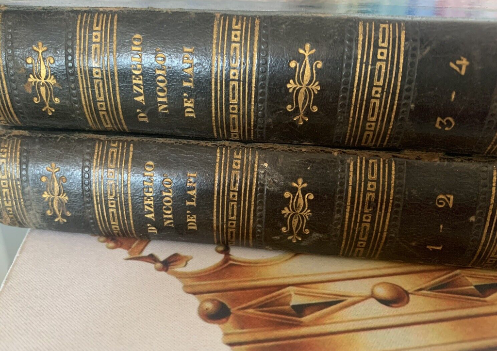 🔴 books volumes I PALLESCHI E PIAGNONI De Lapi D'Azeglio Florence antique 1841 