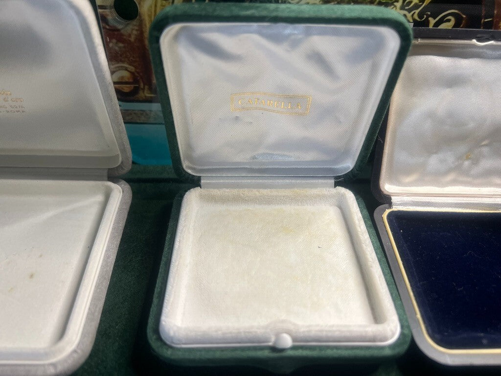 🔴 Vintage Schmuckkästchen für Anhänger, Ohrringe, Manschettenknöpfe, Etuis, 4er-Set 