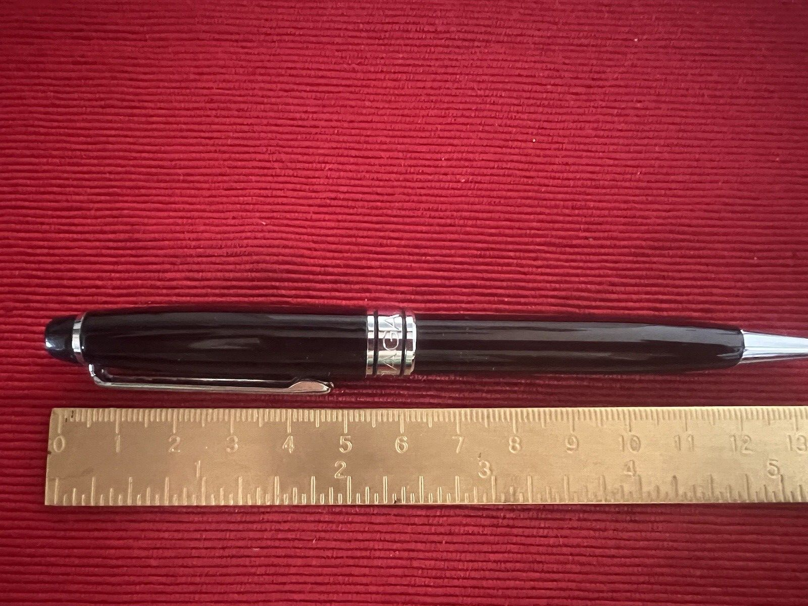 Balenciaga Stylo-Plume Sphère Laque Noire Profils Chrome Écrit Avec Boîte 