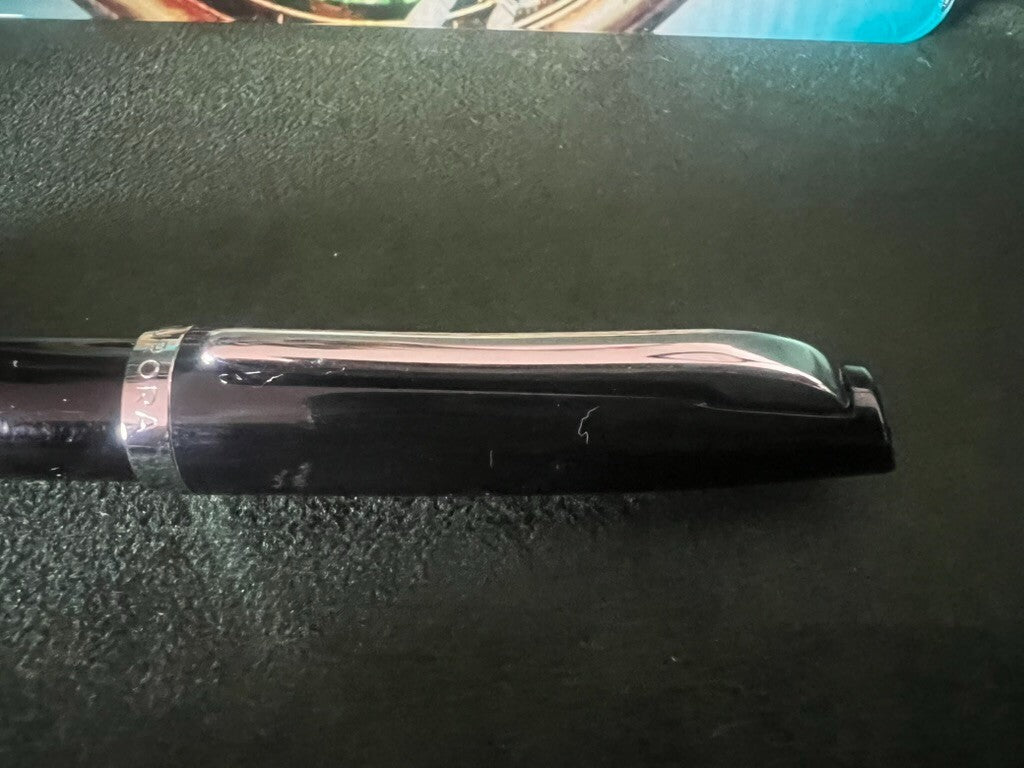 🔴 AURORA penna stilografica Style nera brillante pennino F a cartuccia