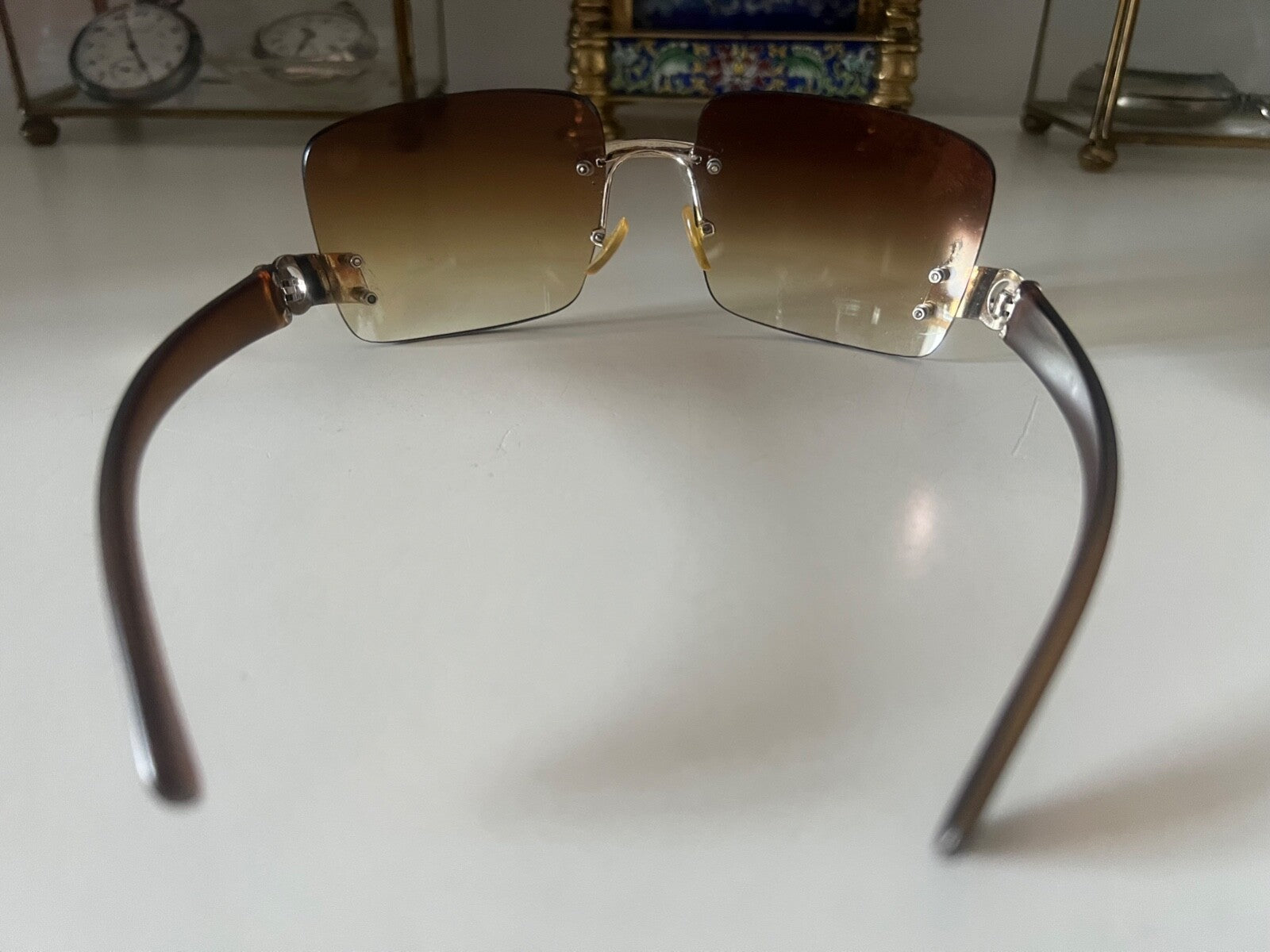 🔴 LEO MARTINI occhiali sole donna lenti sfumate marroni con graffi,vintage