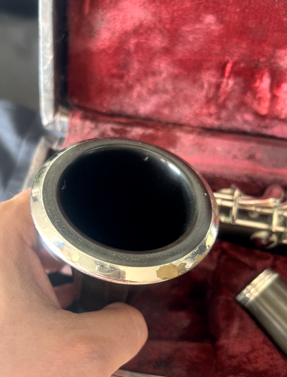 🔴 Clarinetto HSINGHAI legno completo valigia interno velluto originale vintage