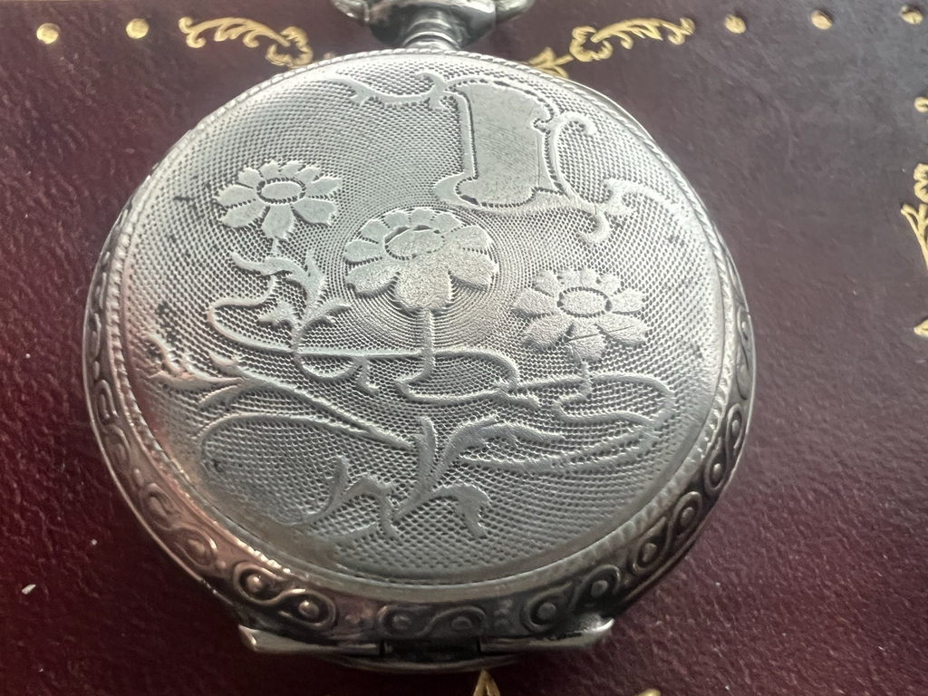 Taschenuhr Silber 800 Frauen Zum Überarbeiten Teile Vintage Remontoir 19