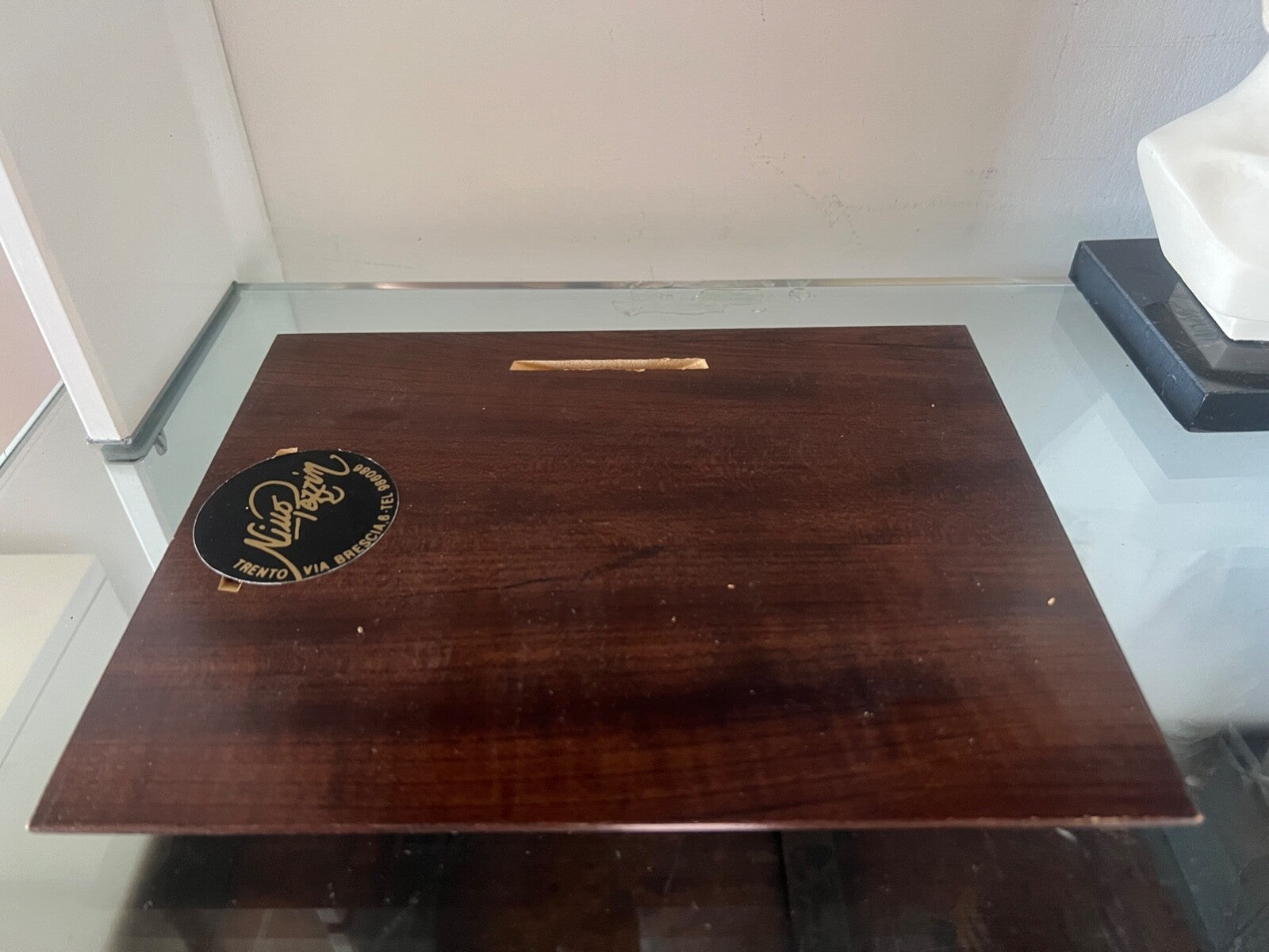 🔴 POLIZEI-WELTSPIEL 1994 Wappenplakette von Trient aus Holz und Metall und Vintage-Emaille 