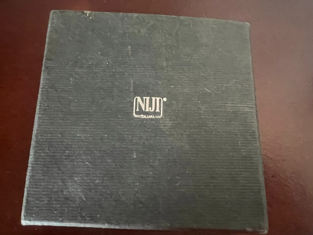 🔴 NIJI penna stilografica e sfera BLU RESINA IRIDESCENTE scrivono con astuccio