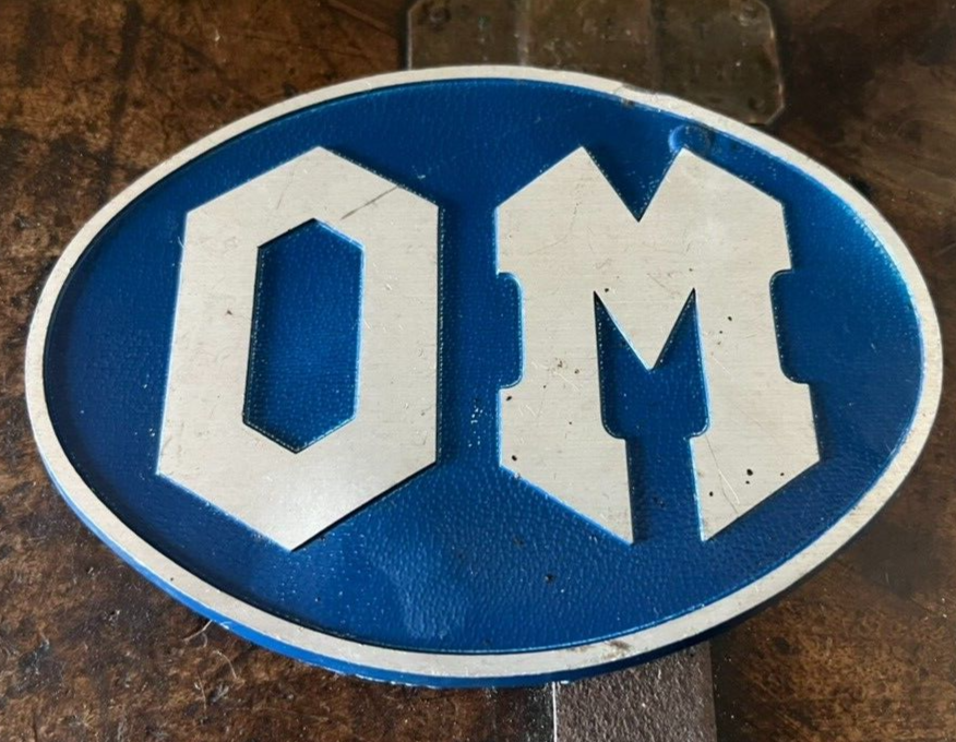 Fiat Armes Van Om Emblème Écrit Plaque Aluminium Original Vintage