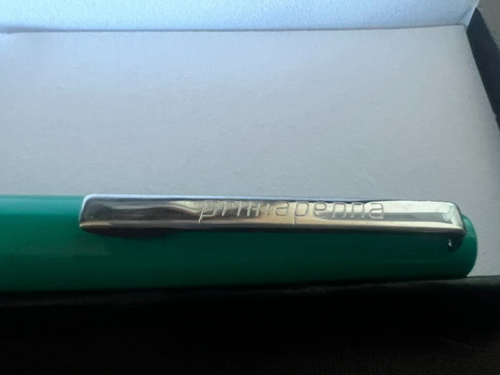 🔴 PELIKAN penna stilografica Primapenna VERDE profili cromati cartucce vintage