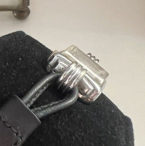 🔴 VENUS HAND-WINDING watch for women, miniature case, vintage leather bracelet 