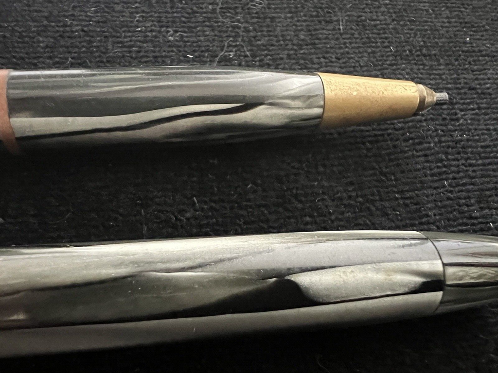 🔴 SILPA penna stilografica CELLULOIDE pennino ORO e Matita meccanica ANTICHE 30