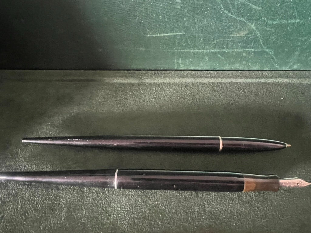 🔴 Penna stilografica stiloforo e penna sfera set base da scrivania vintage