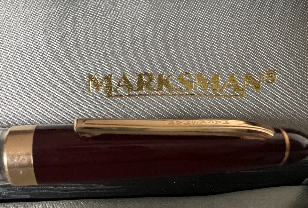 Marksman Pen Fountain Pen Bordeaux Gold Cartridge A Marking Vintage