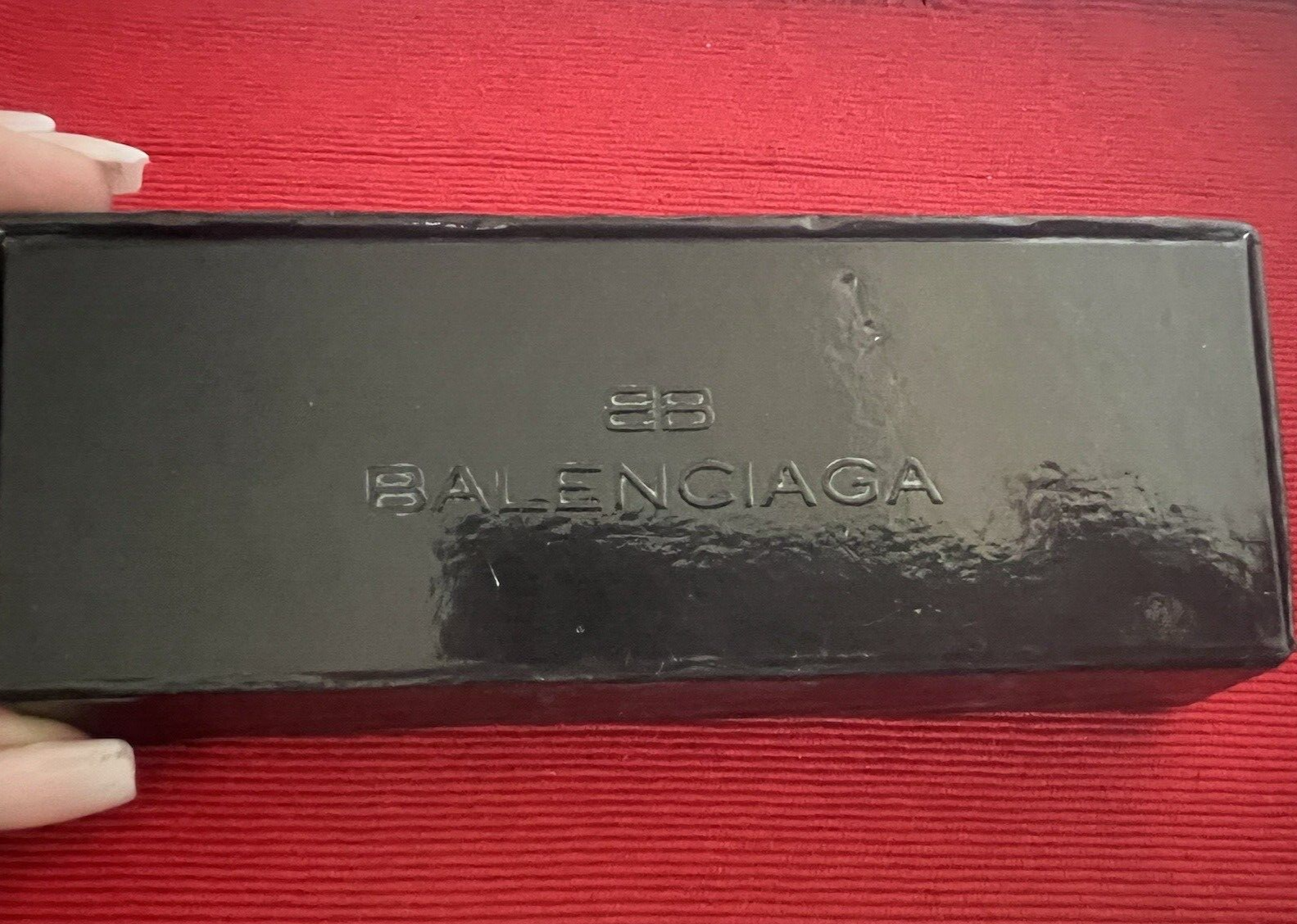 Balenciaga Stylo-Plume Sphère Laque Noire Profils Chrome Écrit Avec Boîte 