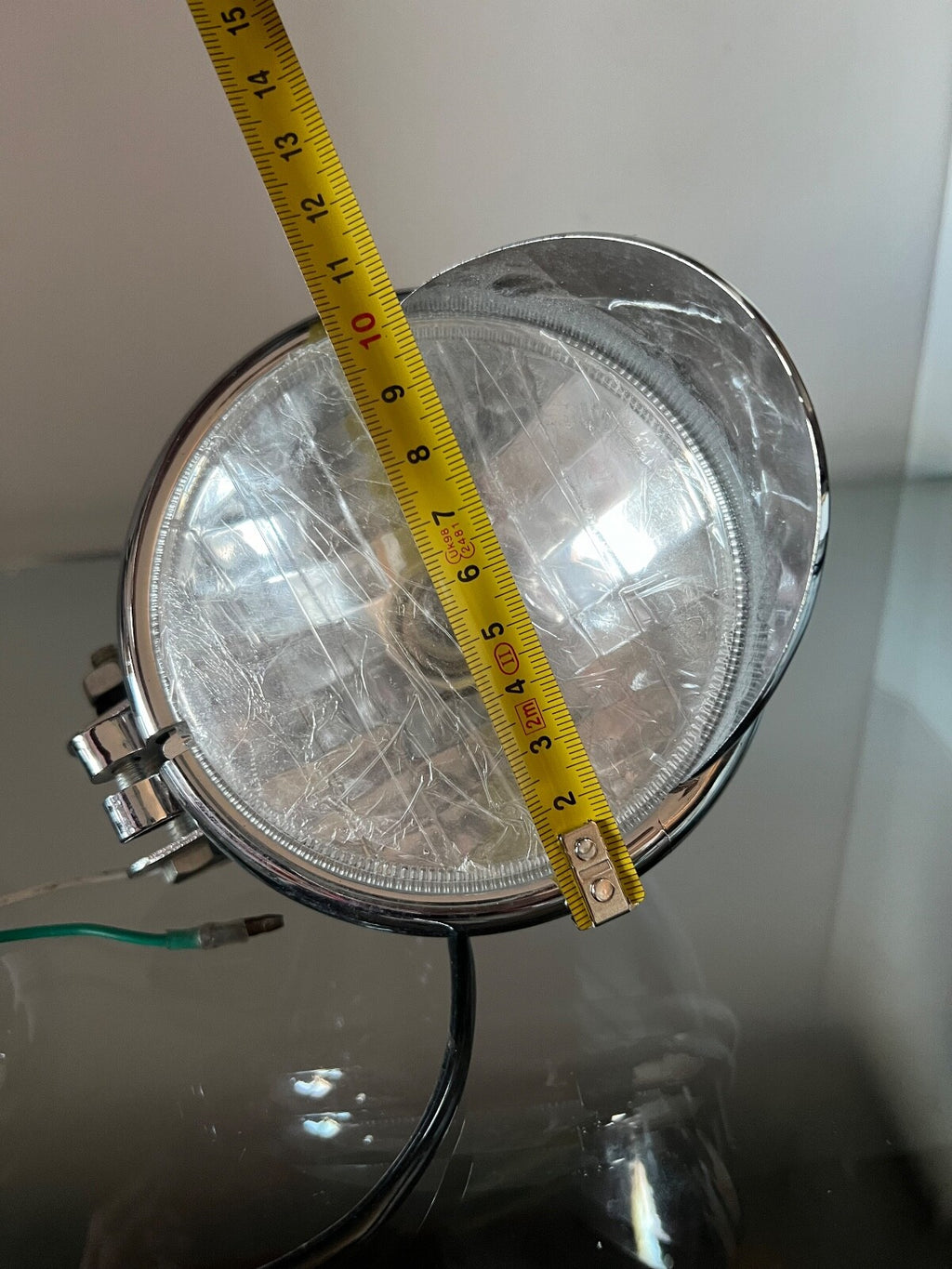 Phares Moto Custom Plastique Chrome mit Ampulle und Fils für die Montage 