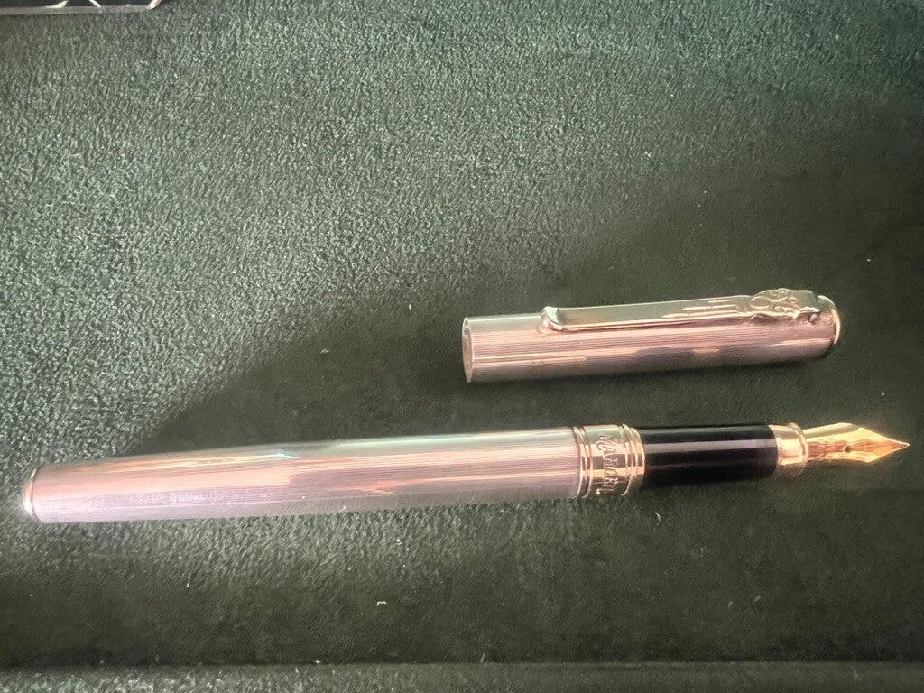 Marlen Stylo-Plume Stylo à Plume Argent Massif 925 Et Plaqué Or Stylo Plume 7