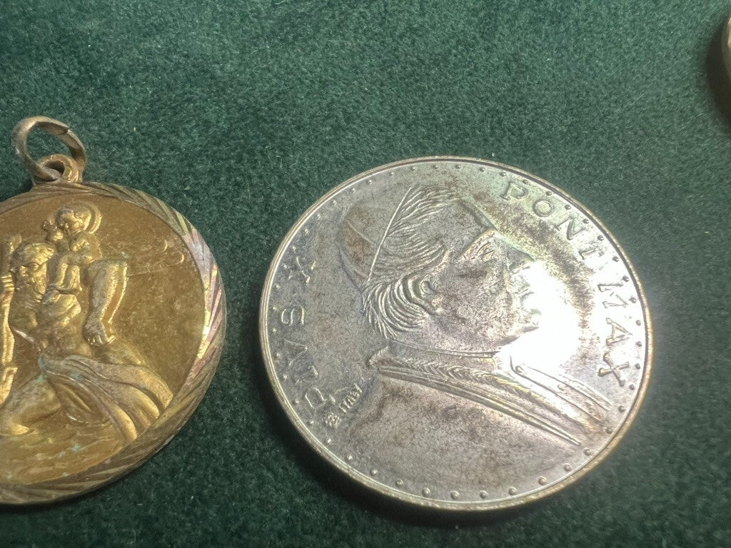 🔴 Medaglie SACRE pellegrinaggi al merito metallo nastri vintage LOTTO n.19