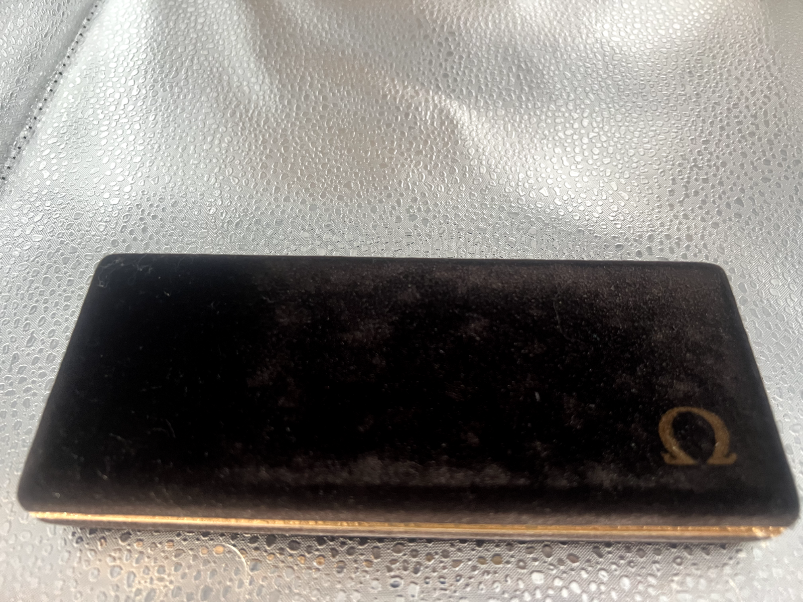 🔴 OMEGA box scatola orologio polso astuccio cofanetto velluto vintage