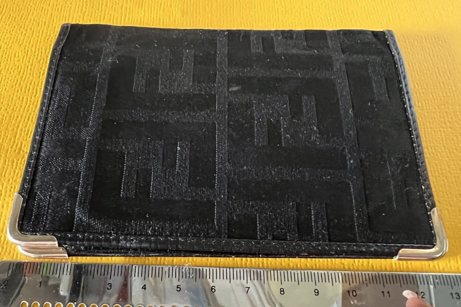 Fendi Porte-Documents Homme Tissu Citrouille Interne Cuir Original Vintage