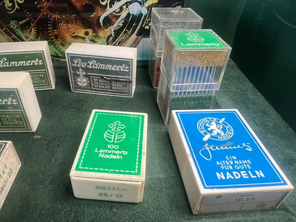 🔴 LAMMAMERTZ Nähmaschinennadeln 60, 65, 85, 120, 140 im Block, Los 3 