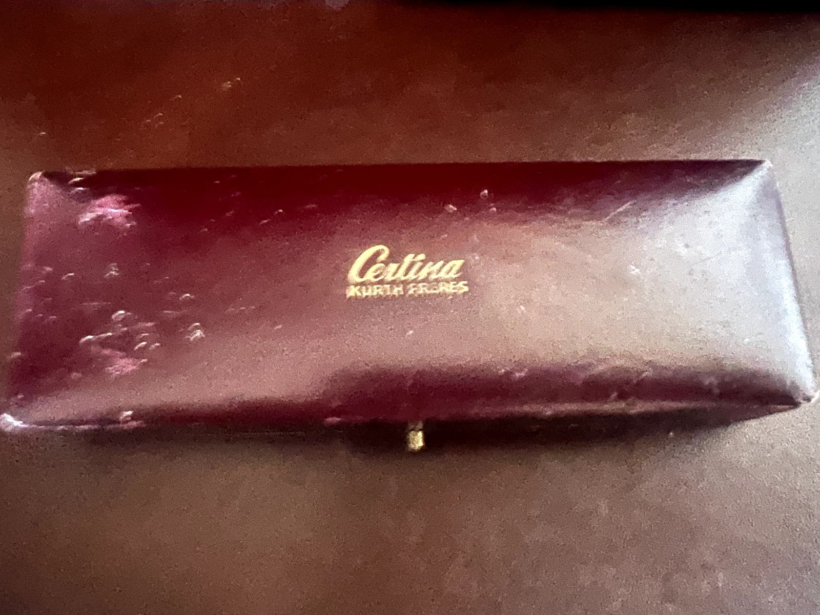 🔴 CERTINA box scatola orologio polso astuccio pelle rossa scatto vintage