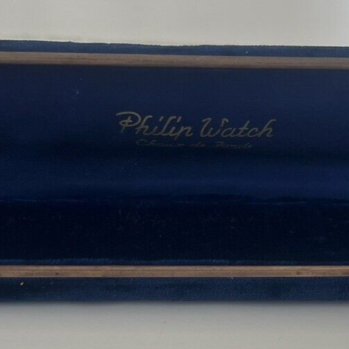 Philip Watch Box Wristwatch Case Velveteen Vintage
