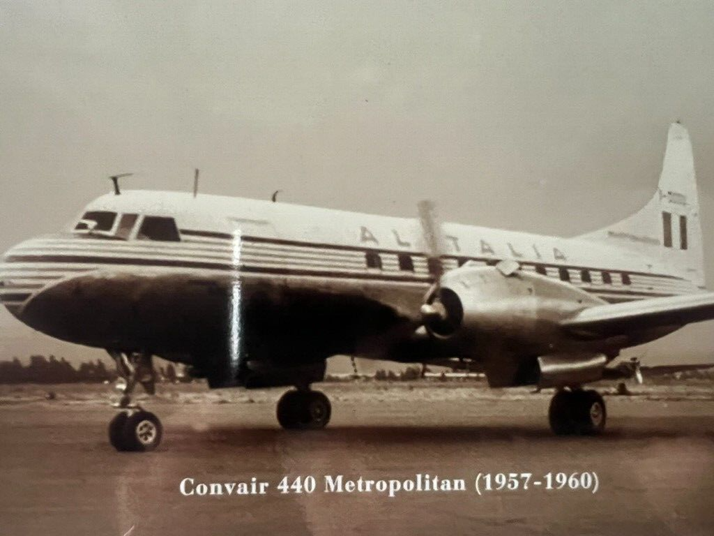 🔴 ALITALIA scatola latta MAGNIFICA Convaiar 440 Metropolitan vintage