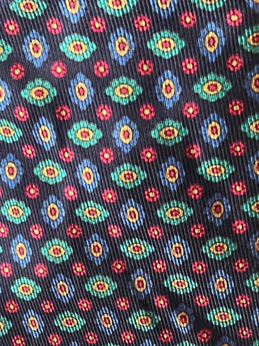 Fendi Homme Cravate Soie Bleu Rouge Motiv à Fleurs Classique italienische Clutch 