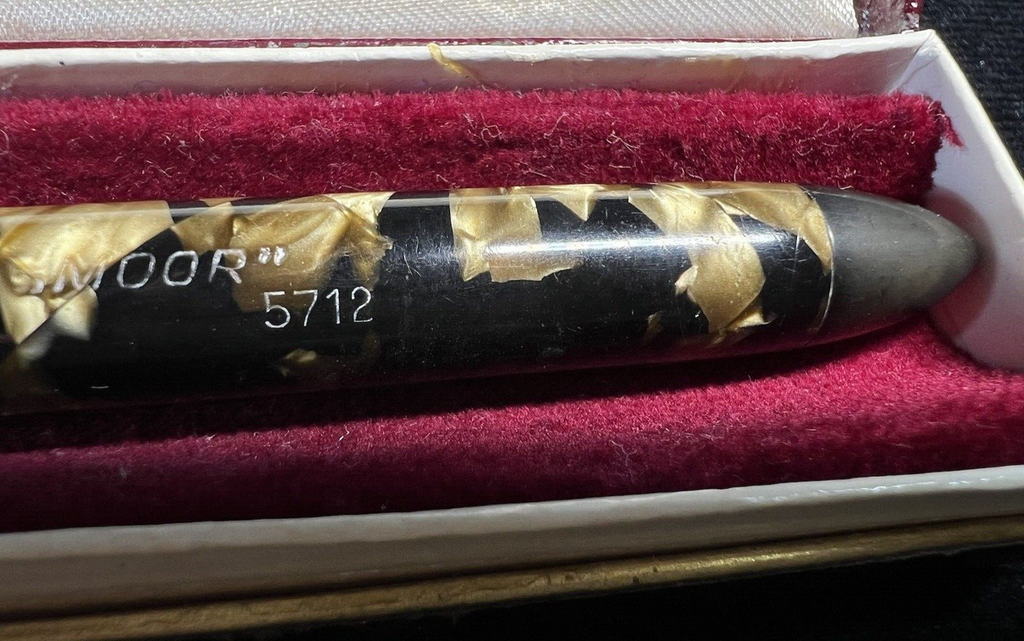 🔴 MOOR 5712 penna stilografica celluloide leva SCRIVE vintage 1940