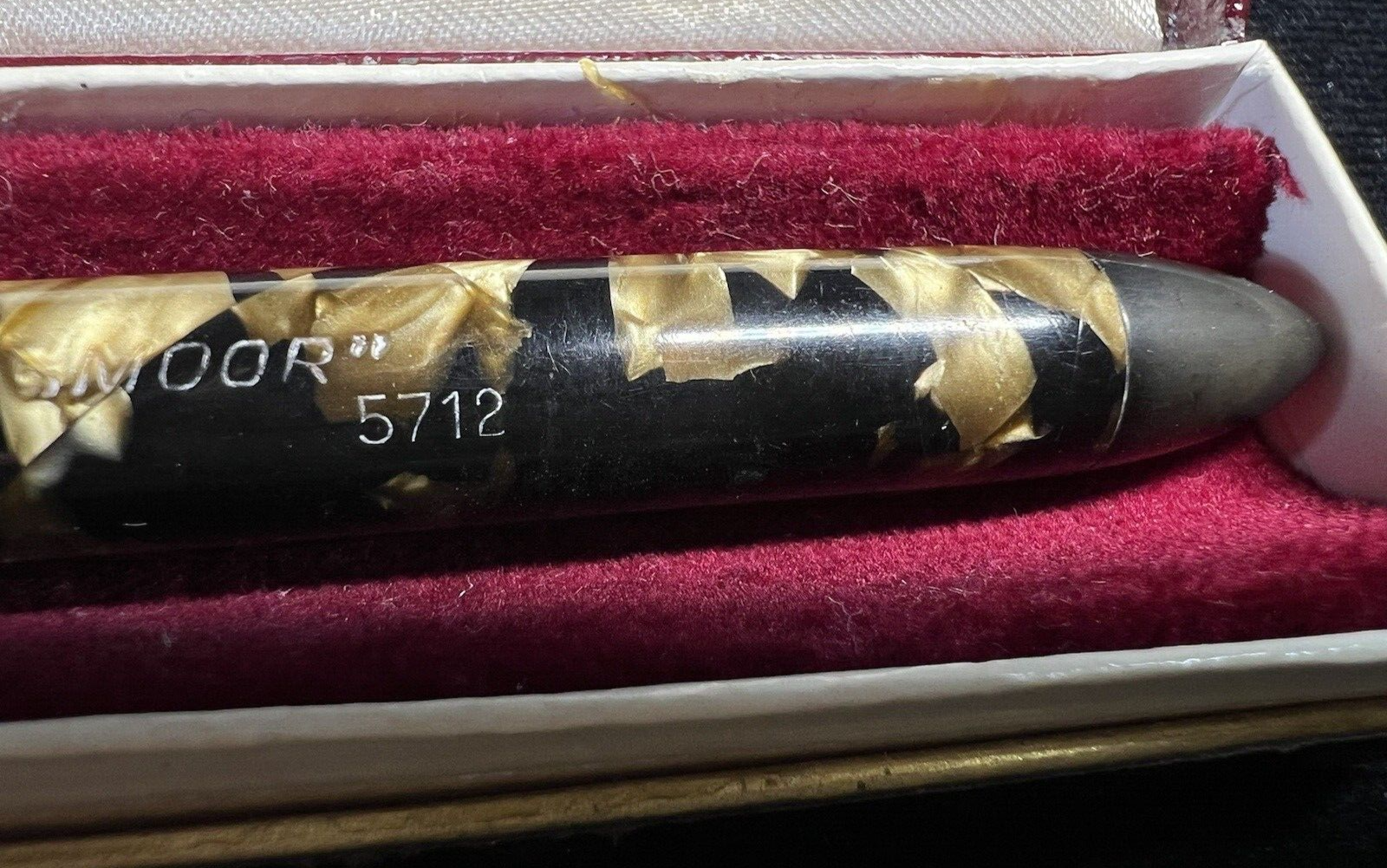 🔴 MOOR 5712 penna stilografica celluloide leva SCRIVE vintage 1940