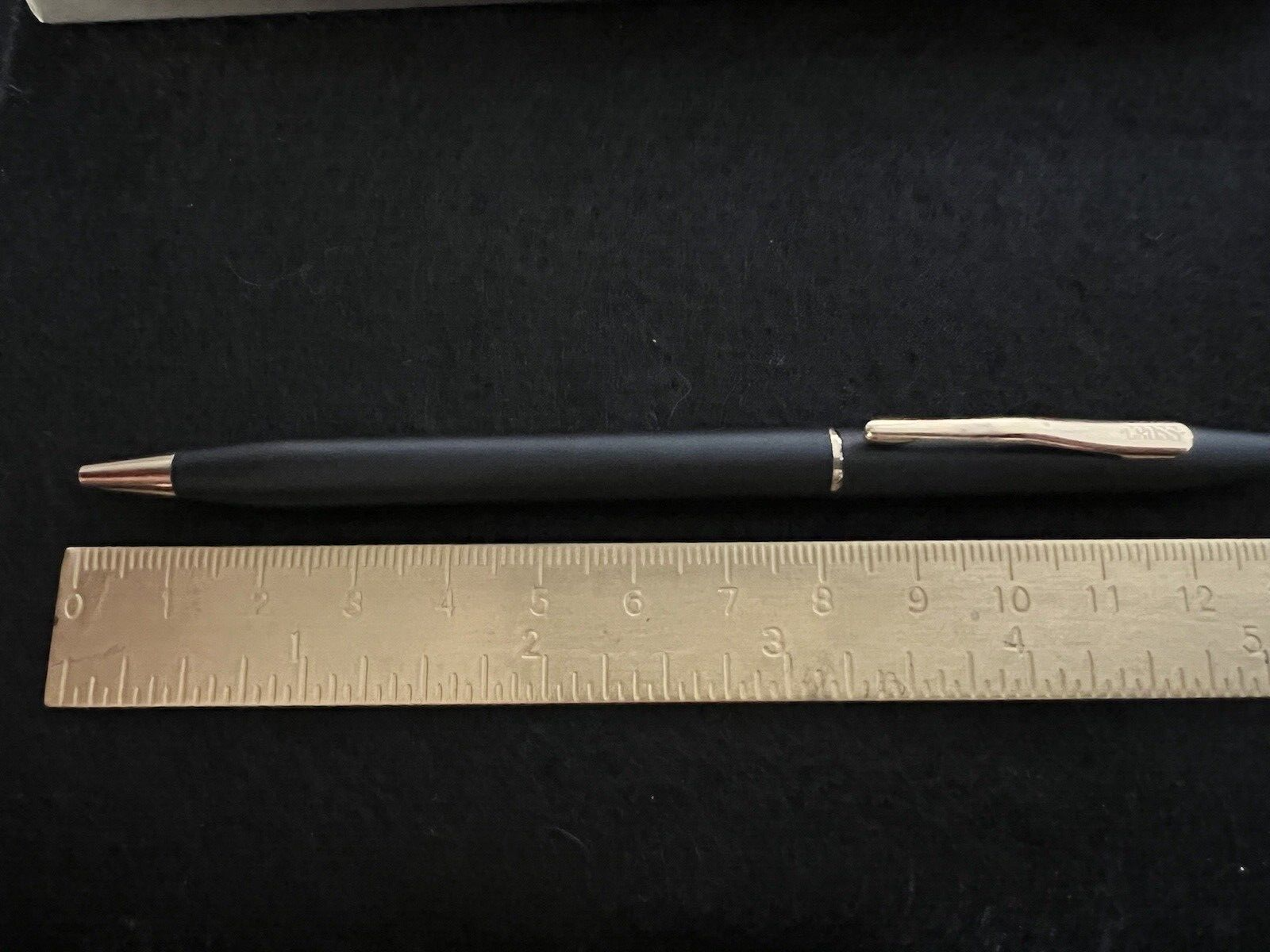 🔴 CROSS penna sfera lacca nera classica 2502 scrive scatola libretto vintage C