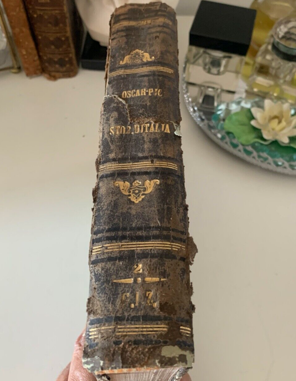 Antique Livre Storia Populaire D'Italie Origines Jusqu'À Roma Oscar Pio 1871