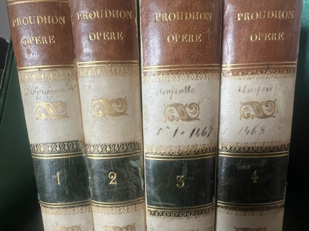 Livres Traité Del Domaine De Propriété'Proudhon Italien Anciens 1844
