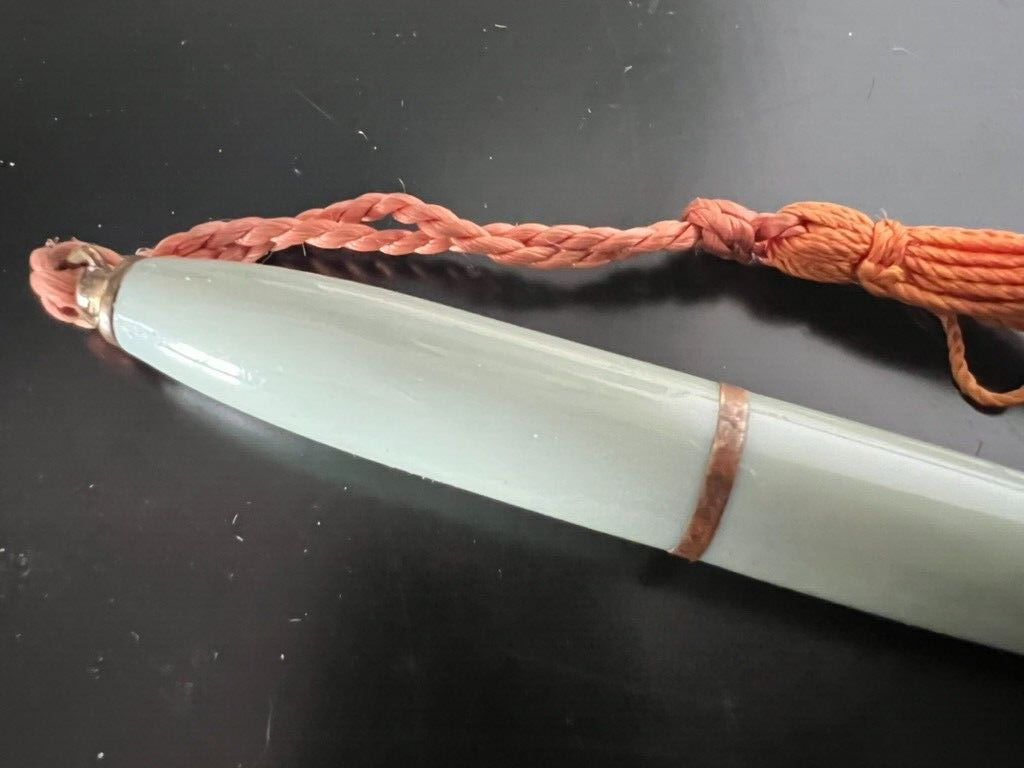 🔴 Grüner Druckbleistift mit gebogenen Minen, schreibt wie ein Bogen, Vintage aus den 1970er Jahren 