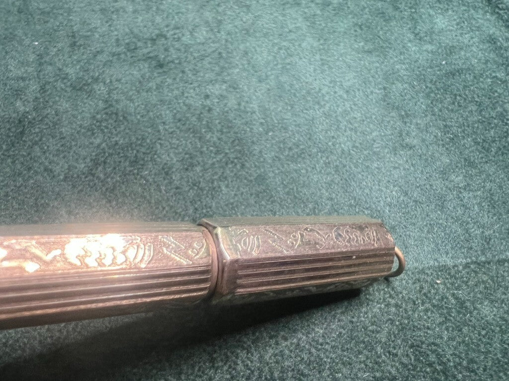 🔴 Mini Gold Nib Retractable Fountain Pen Works Vintage
