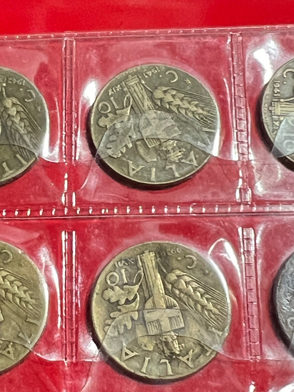 Monnaies 10 Cents Vittorio Emanuele Abeille 28 Pcs Et Spiga 14 Pcs Partir 1930