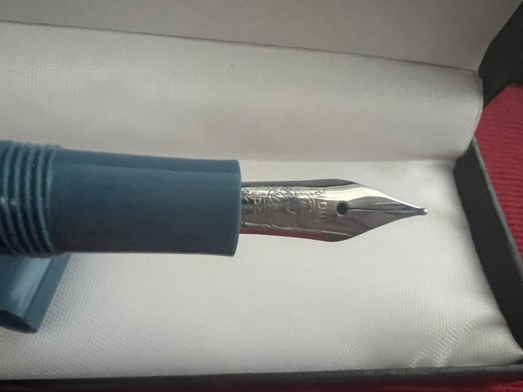 Original Bohler Pen Fountain Pen Light Blue A Piston Marking Vintage 1950