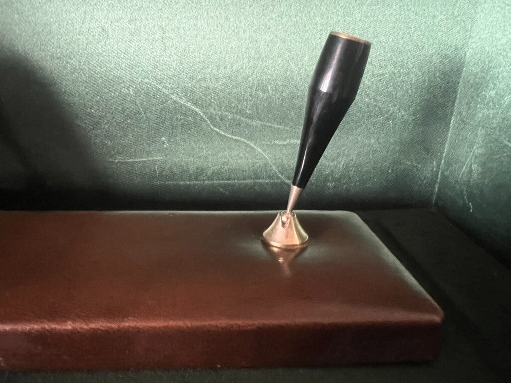 🔴 Stiloforo base penna stilografica sfera PELLE portapenna scrivania vintage