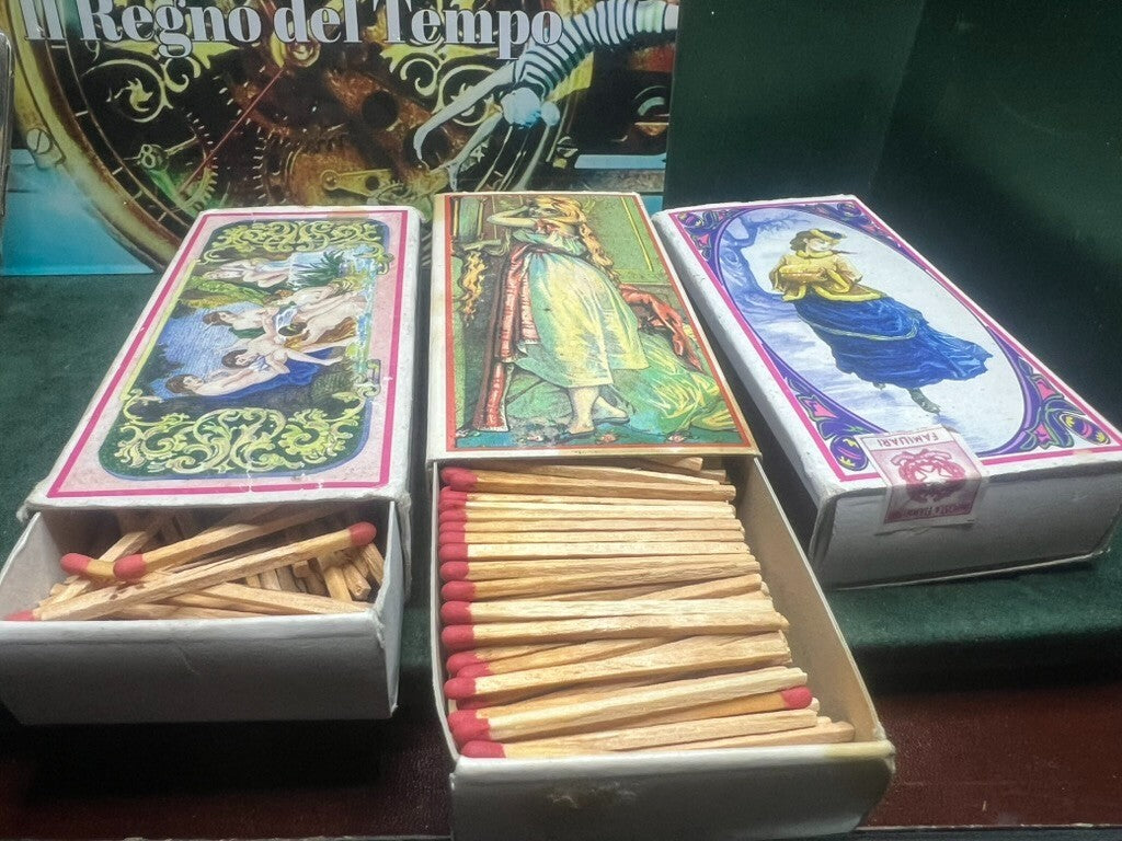 🔴 EVANS portasigarette porta fiammiferi cartine lotto 10 PEZZI vintage