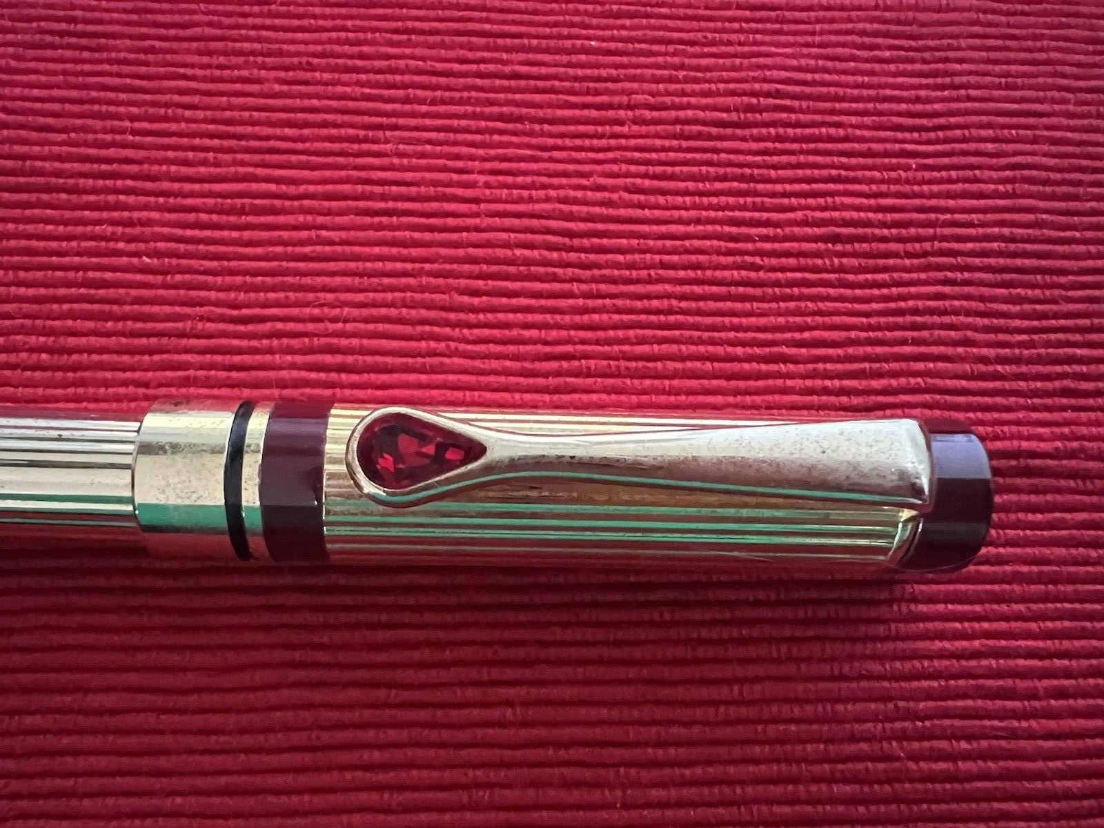 Pen Fountain Pen Gold Cartridge A Iridium Point 7 Drop Red Vintage